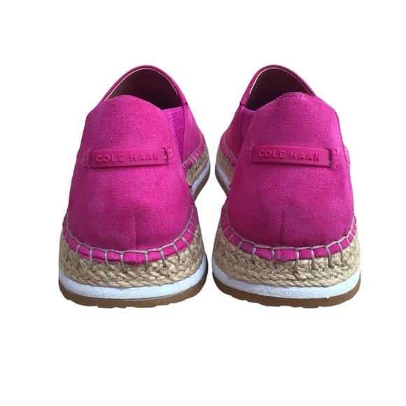 Cole Haan Cloudfeel Espadrille Pink Suede Loafer Slip On Shoes Size 7.5B - Picture 10 of 15